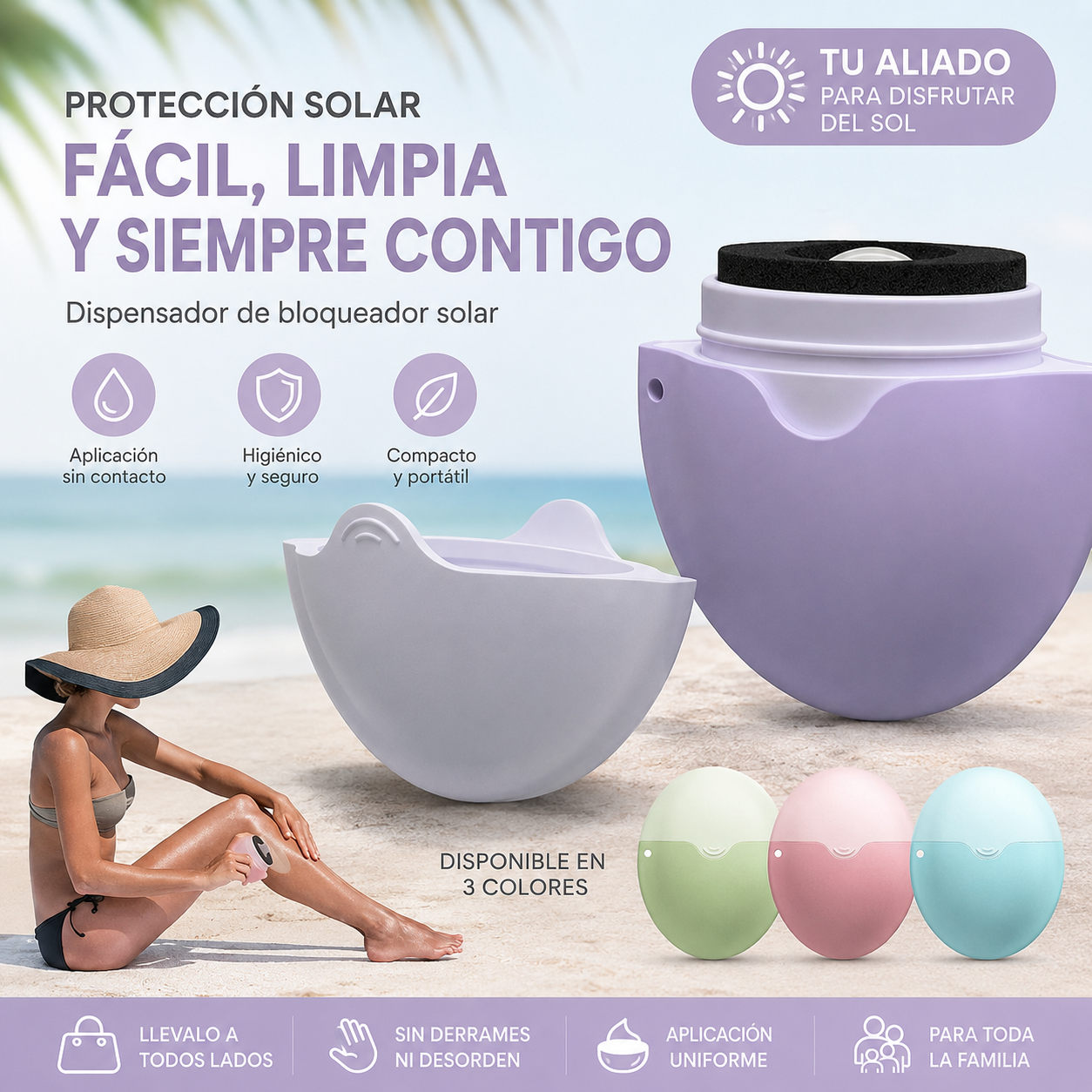 Aplicador Solar Recargable Antiderrames