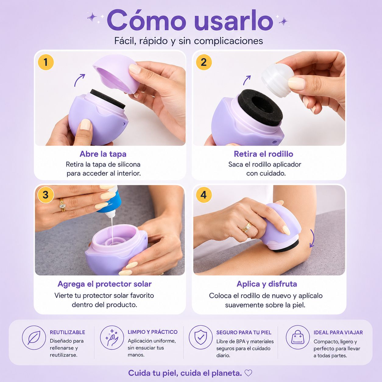 Aplicador Solar Recargable Antiderrames
